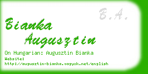 bianka augusztin business card